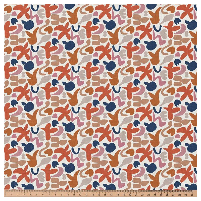 Printed Cotton SWIGO Caramel / Pink